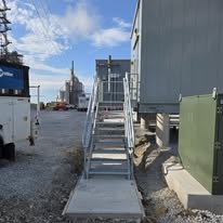 Industrial staircase and handrail system